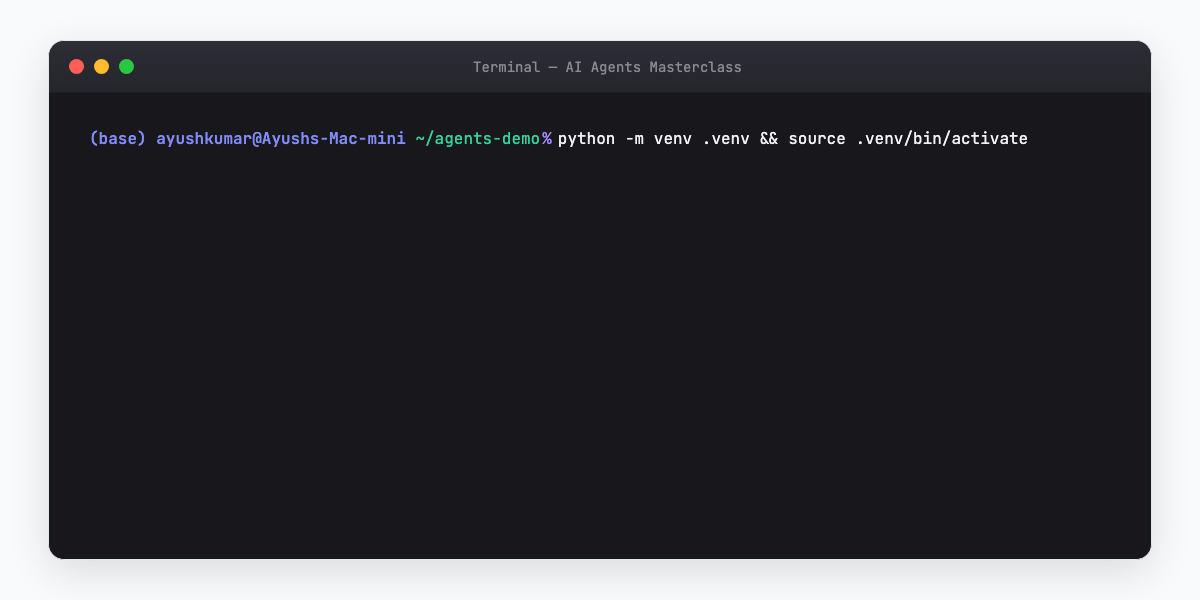 Step 01 — environment setup