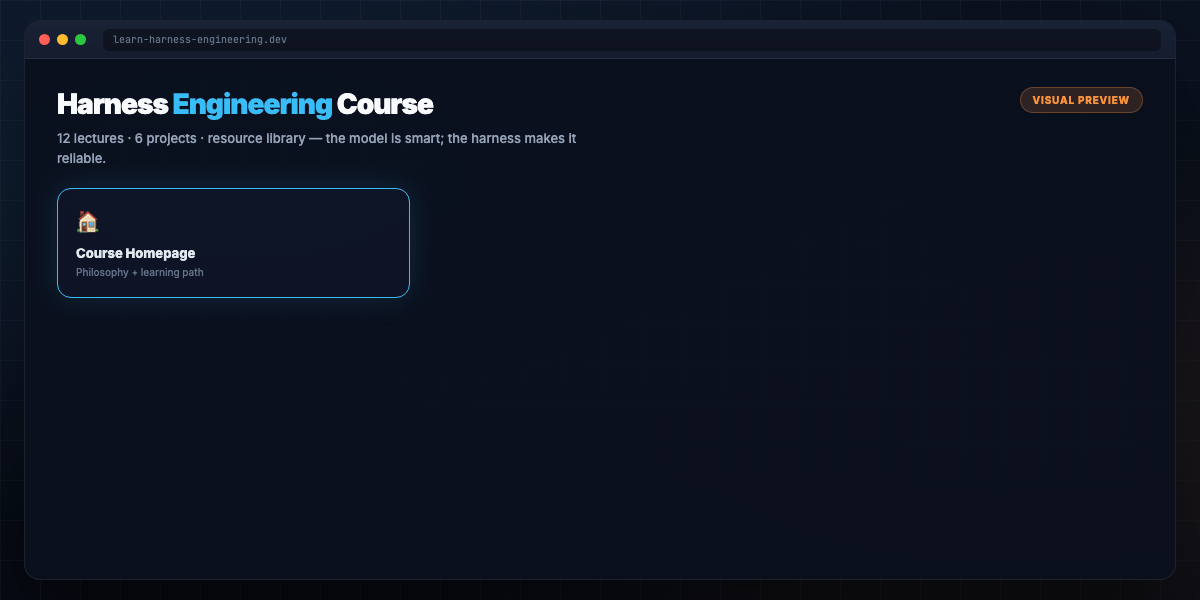 Course homepage — philosophy + path