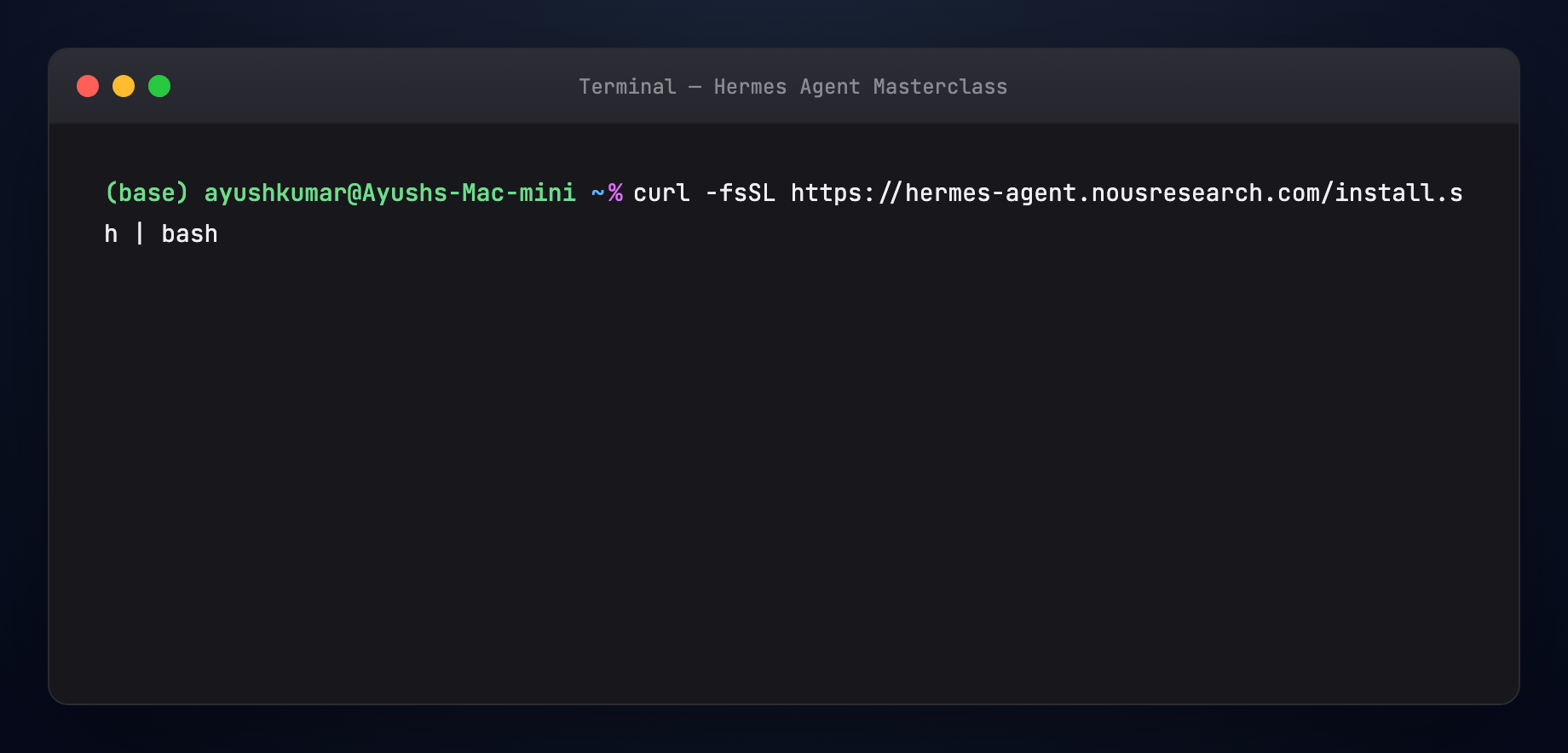 Install and setup — animated