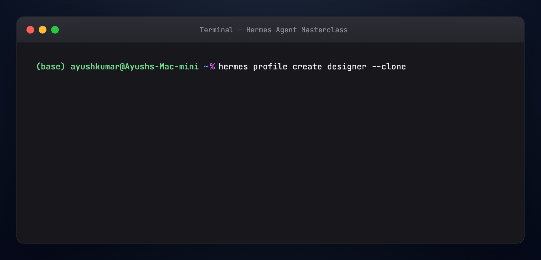 Create three profiles — animated