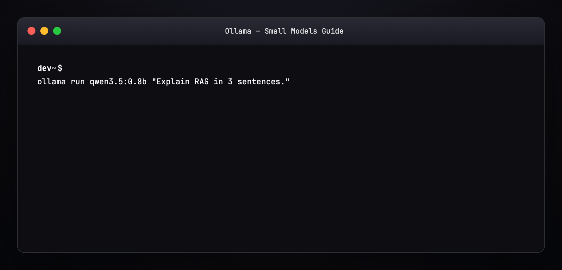 Run chat — streaming response
