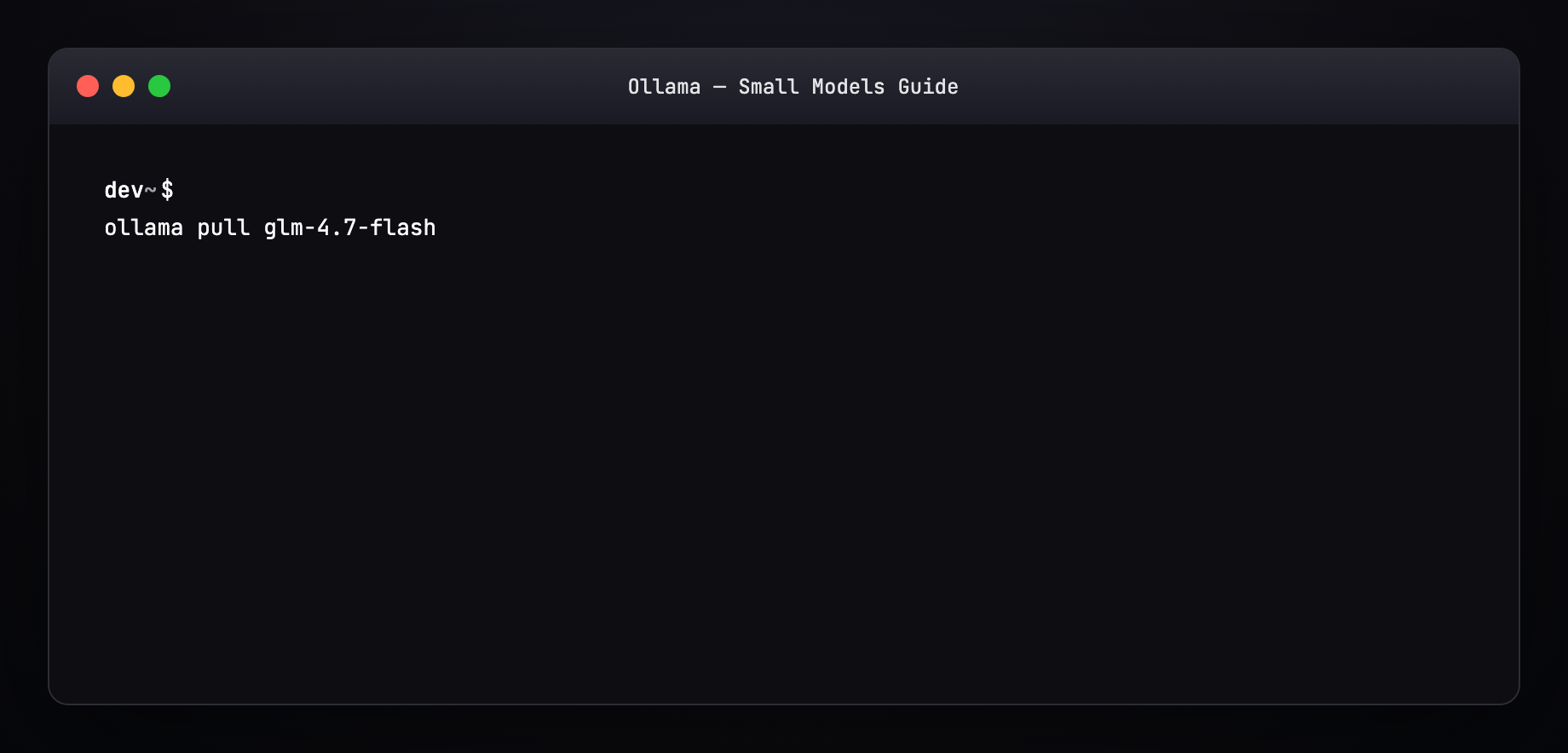 Coding model — pull and generate
