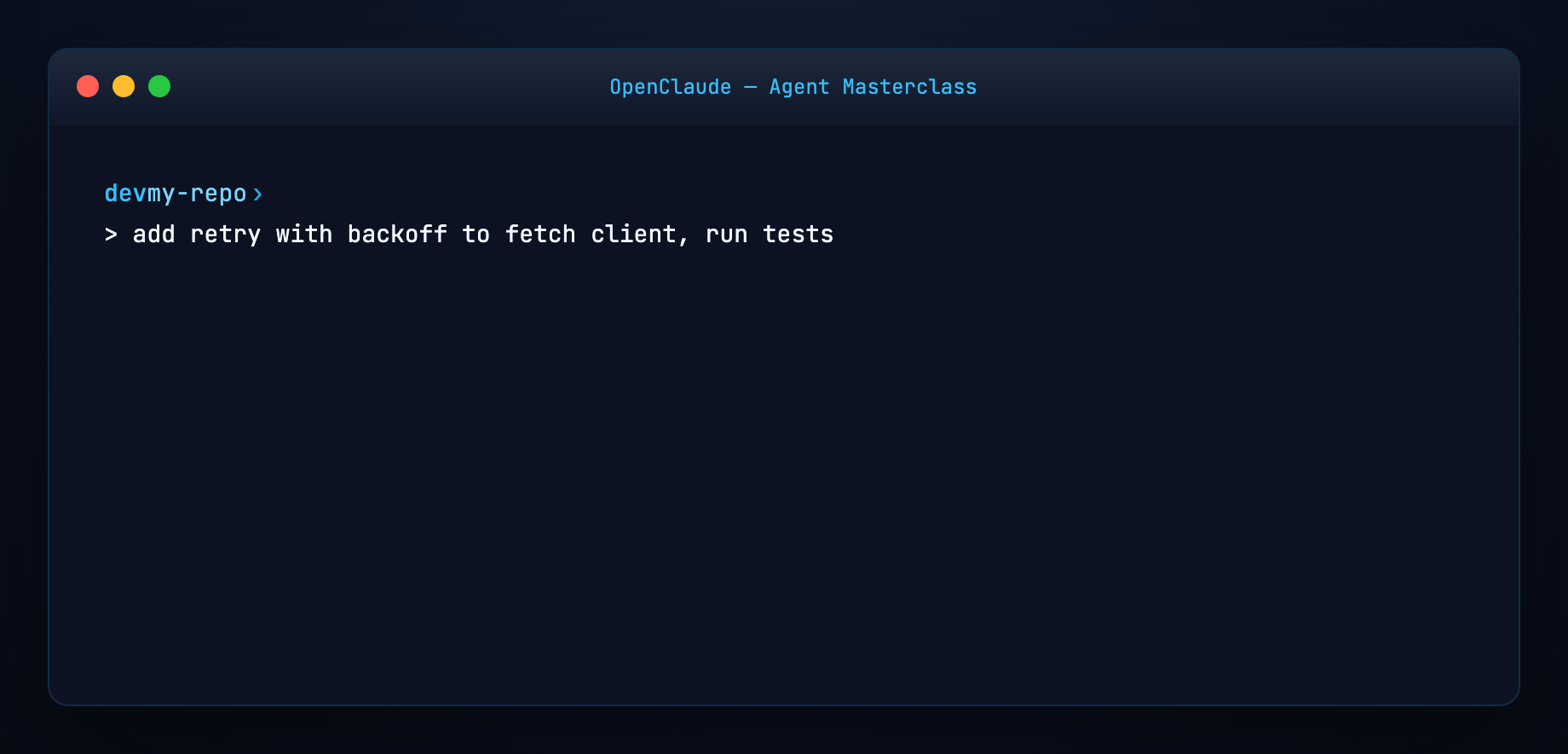 First coding task — animated