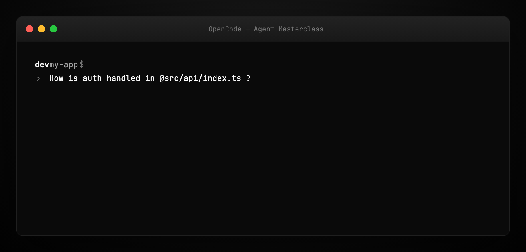Ask with @ file reference