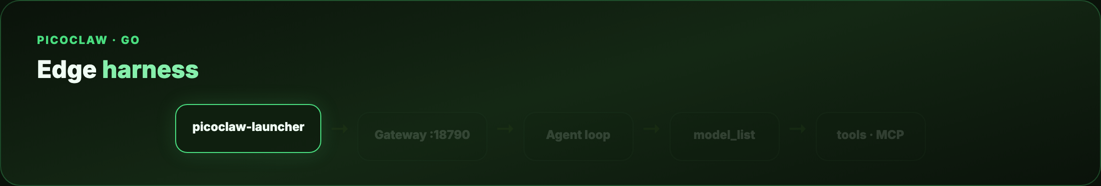 PicoClaw stack — launcher, gateway, agent, tools