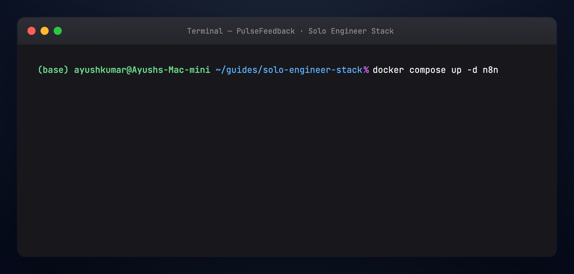 Part 7 — docker compose n8n + import workflow
