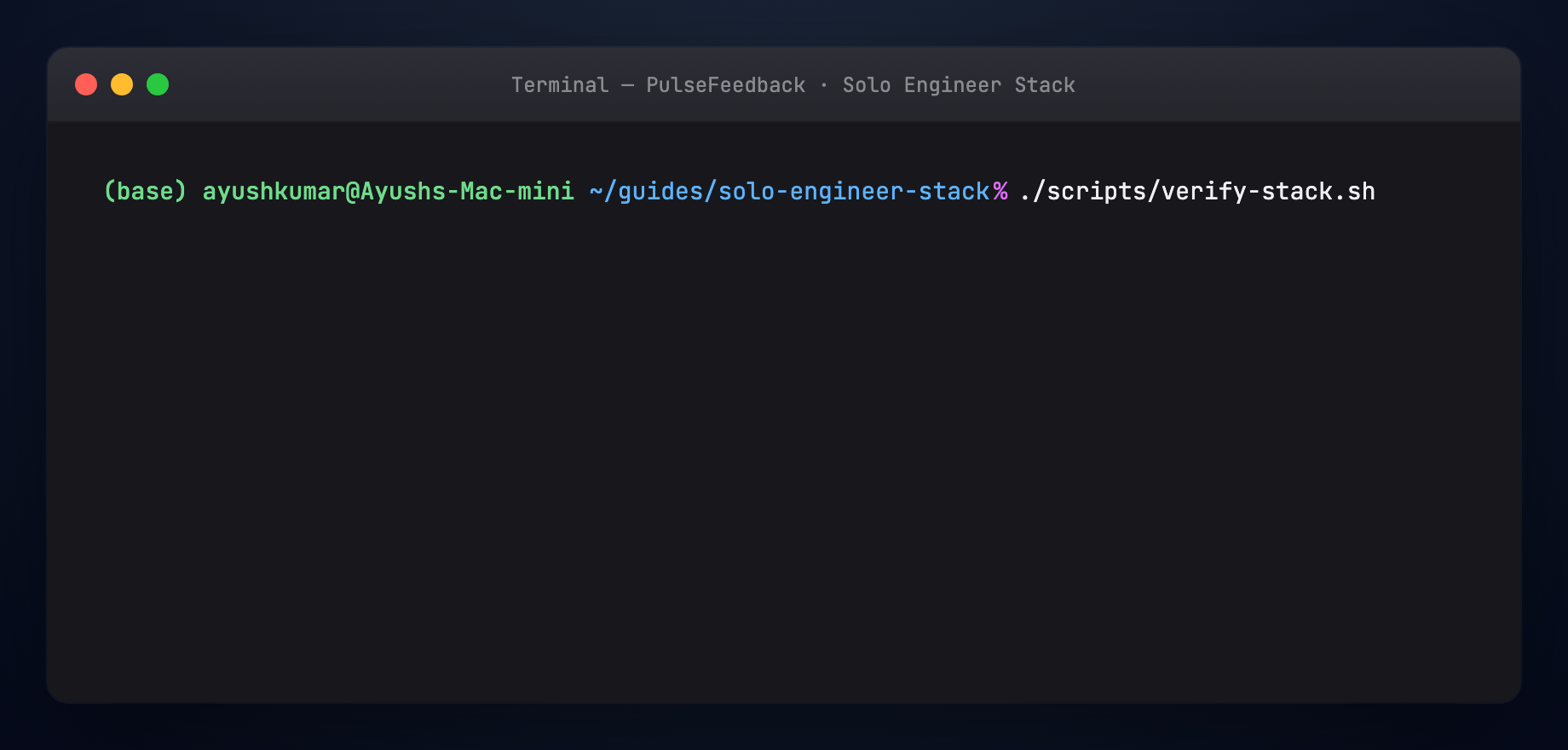Part 12 — verify-stack.sh + pytest