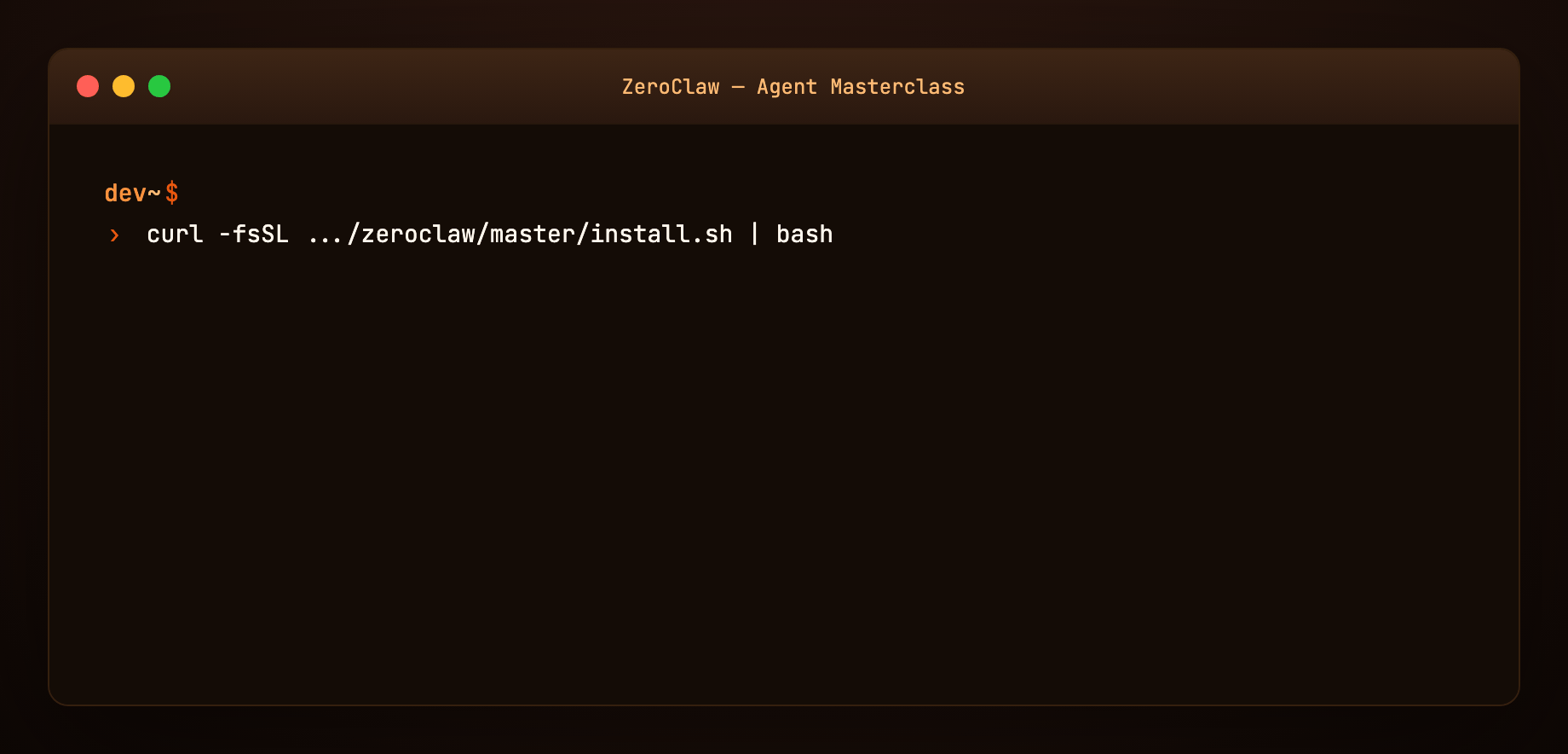 Install and quickstart — animated